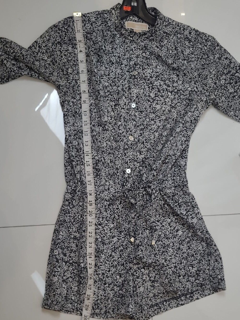 NWOT Michael Kors Black White Floral Long Sleeve Romper Size XS MK - Picture 13 of 16